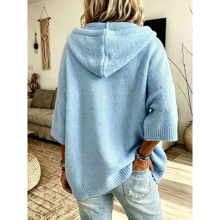 Maureen | Cozy Hooded Open-Front Cardigan