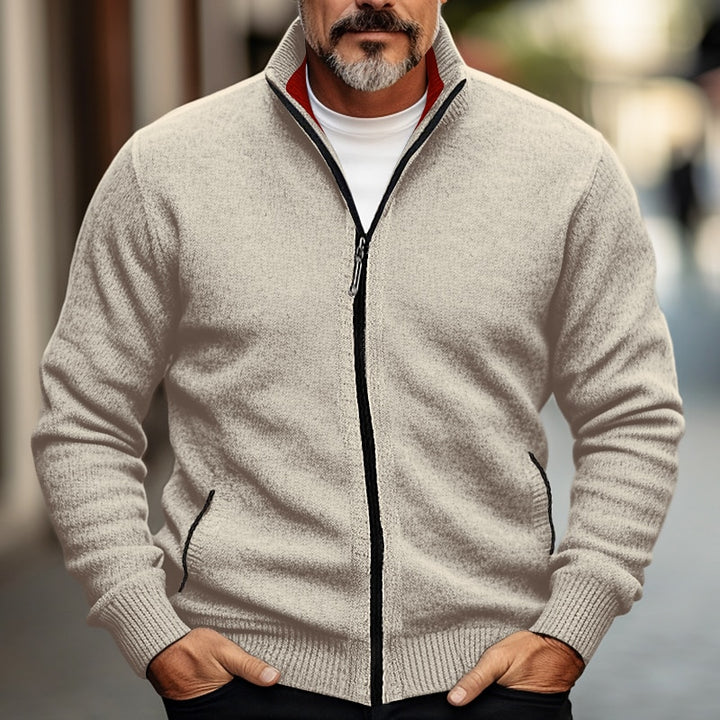 Lachlan | Full-Zip Stand-Collar Cardigan