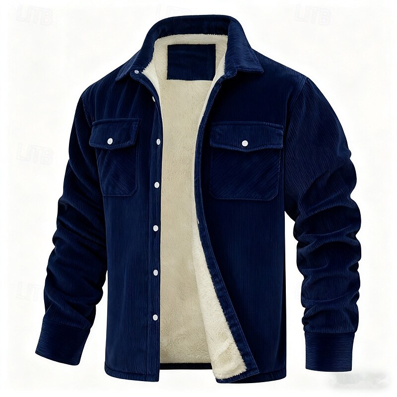 Alden | Ribbed Sherpa-Lined Jacket