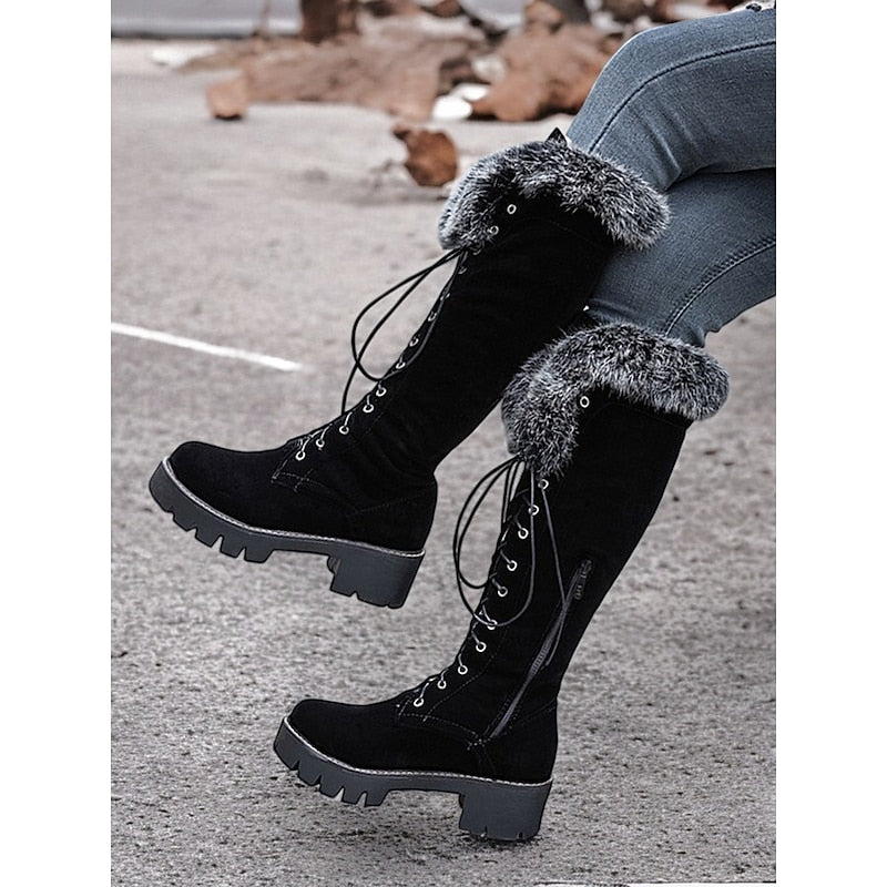 Marisol | Lace-Up Cozy-Cuff Winter Boots