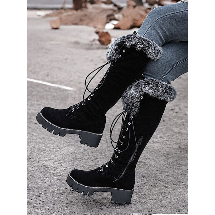 Marisol | Lace-Up Cozy-Cuff Winter Boots