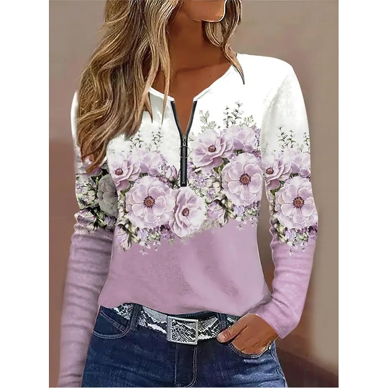 Ingrid | Bohemian Quarter-Zip Top