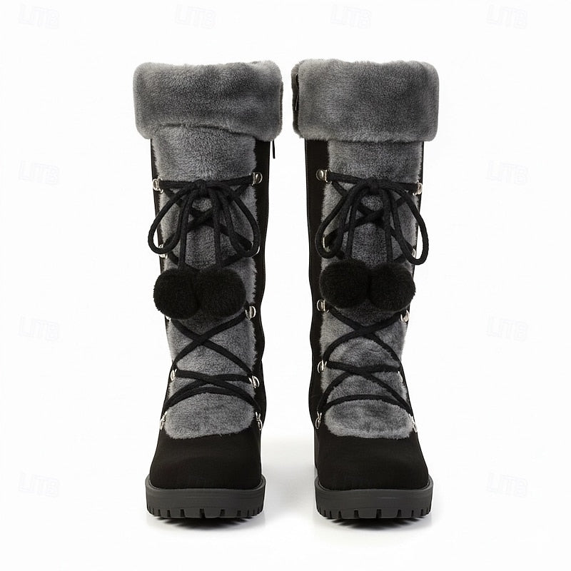 Verity | Cozy Lace-Up Winter Boots