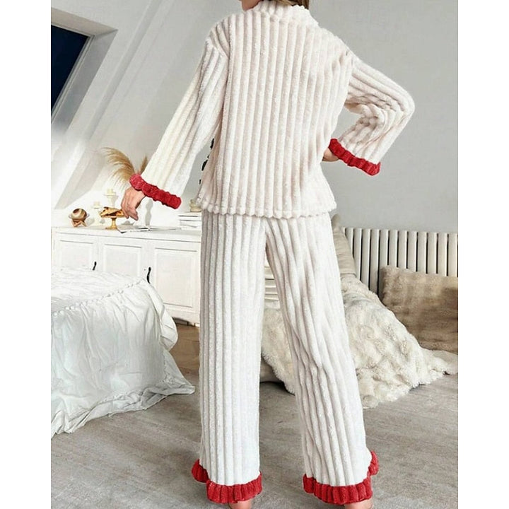 Whitney | Cozy Ruffle-Trim Two-Piece Set