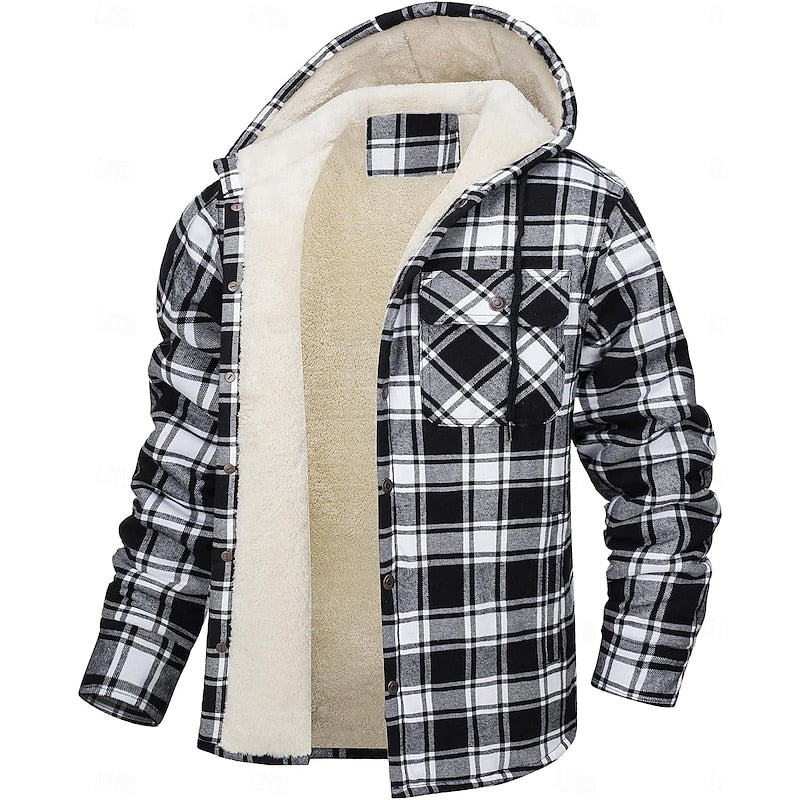 Chandler | Hooded Plaid Shacket