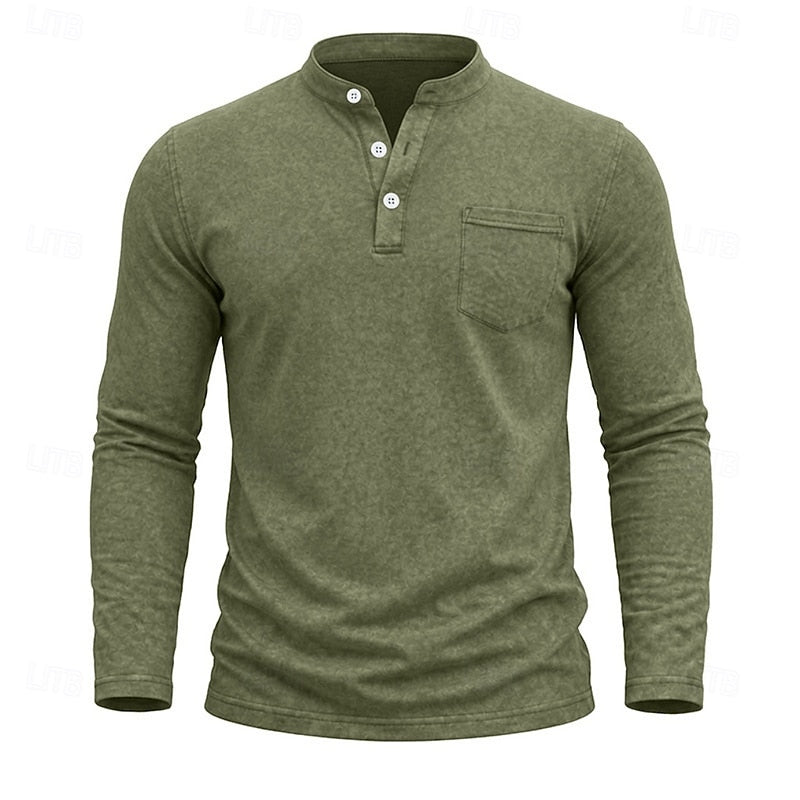 Russell | Long-Sleeve Henley Shirt