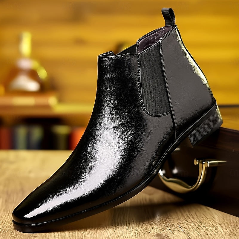 Gareth | Polished Ankle Chelsea Boots