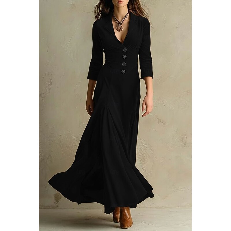 Marlena | Elegant Button-Front Maxi Dress