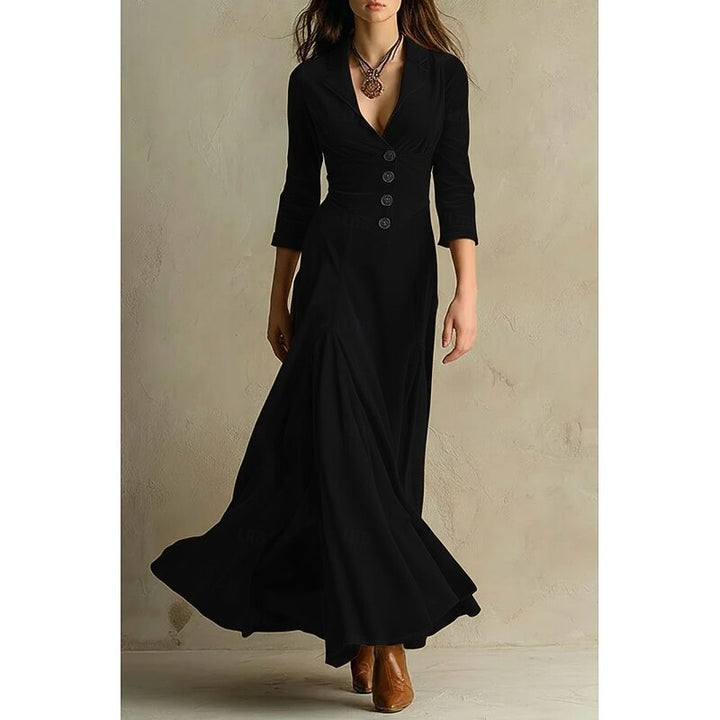 Marlena | Elegant Button-Front Maxi Dress