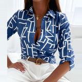Vera | Classic Collared Printed Blouse
