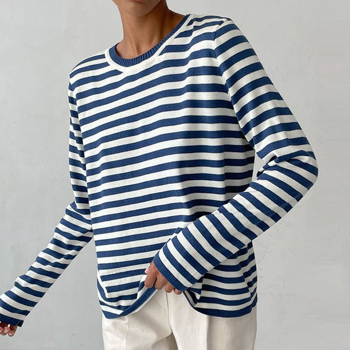 Nadine | Relaxed Striped Long Sleeve Sweater