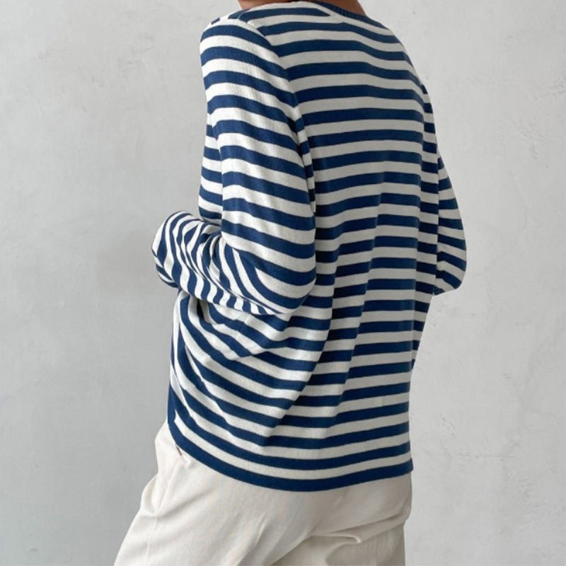 Nadine | Relaxed Striped Long Sleeve Sweater