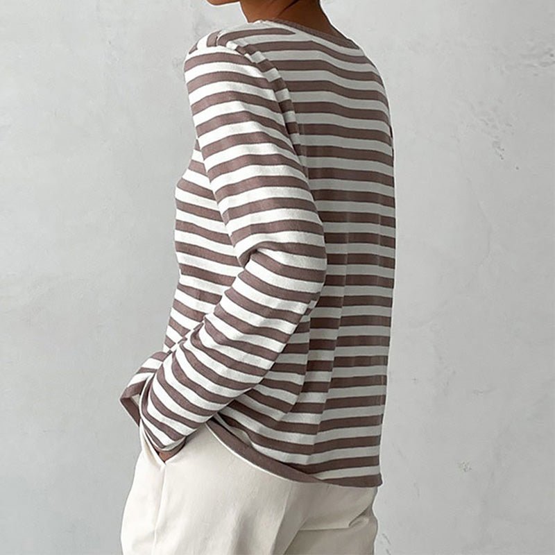 Nadine | Relaxed Striped Long Sleeve Sweater