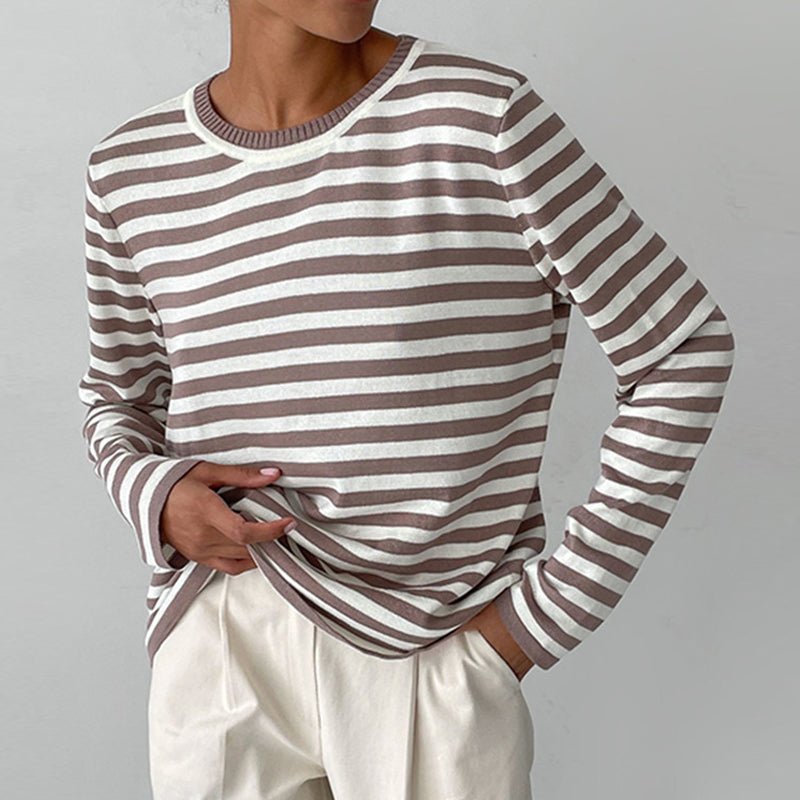 Nadine | Relaxed Striped Long Sleeve Sweater