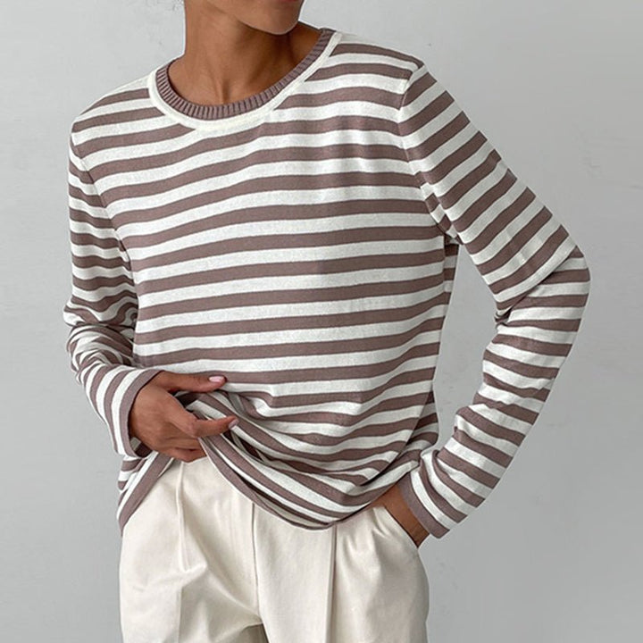 Nadine | Relaxed Striped Long Sleeve Sweater
