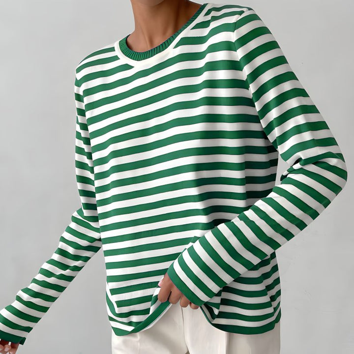 Nadine | Relaxed Striped Long Sleeve Sweater
