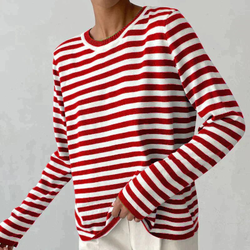 Nadine | Relaxed Striped Long Sleeve Sweater