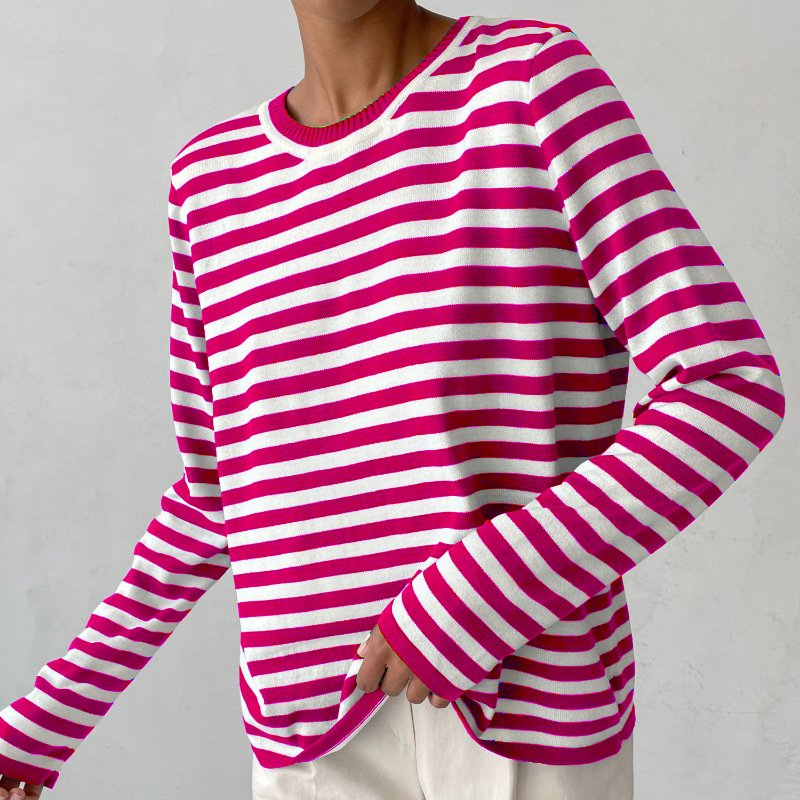 Nadine | Relaxed Striped Long Sleeve Sweater
