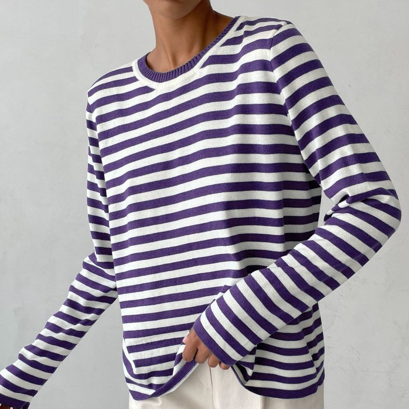 Nadine | Relaxed Striped Long Sleeve Sweater