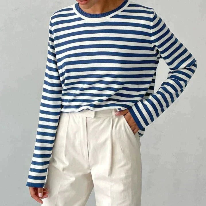 Nadine | Relaxed Striped Long Sleeve Sweater