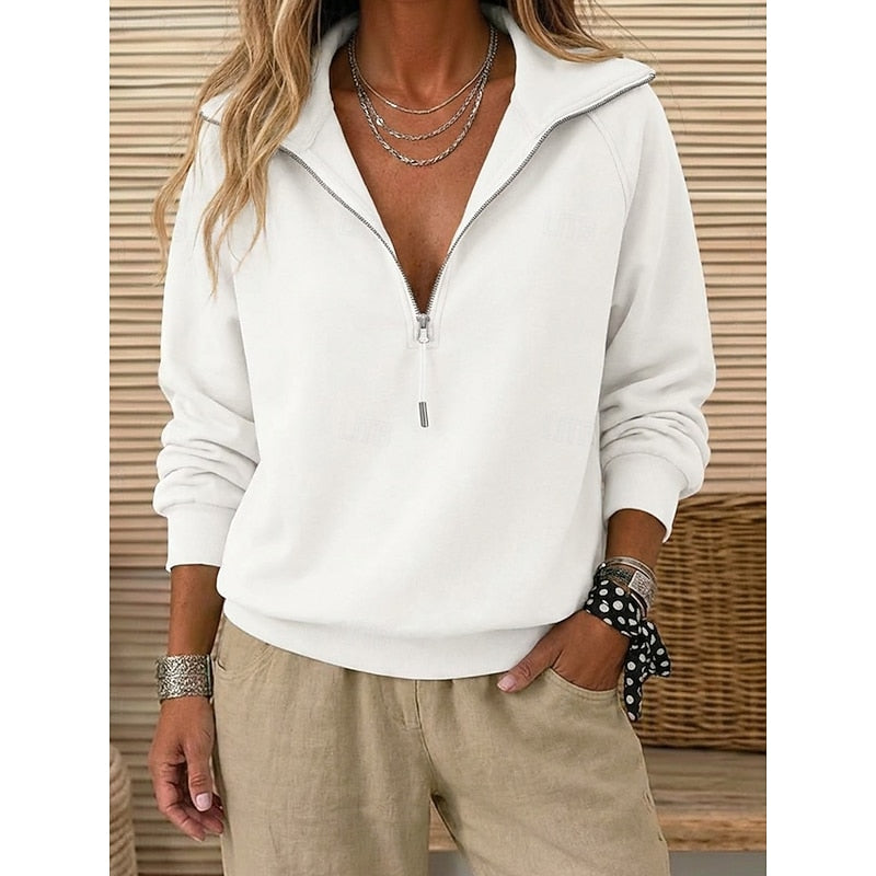 Isadora | Quarter-Zip Collared Sweatshirt