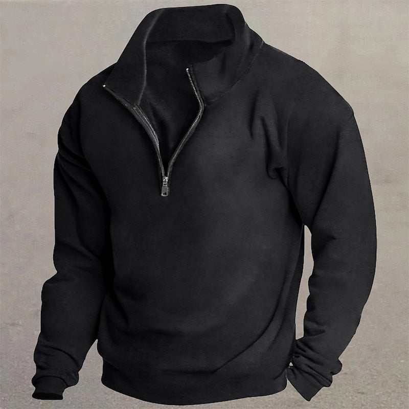Garrett | Quarter-Zip Standing Collar Sweatshirt