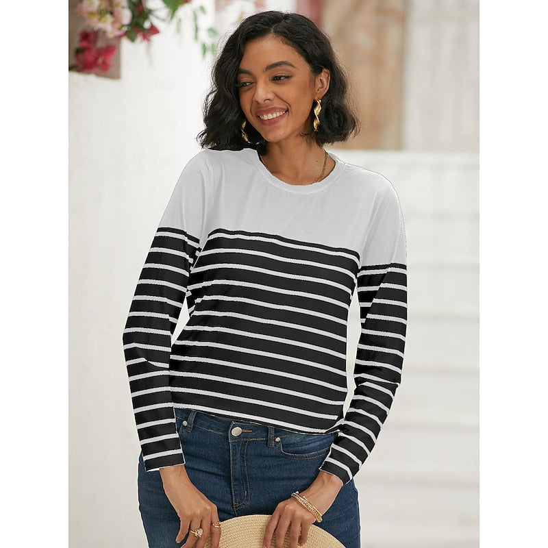 Penelope | Striped Long-Sleeve Top