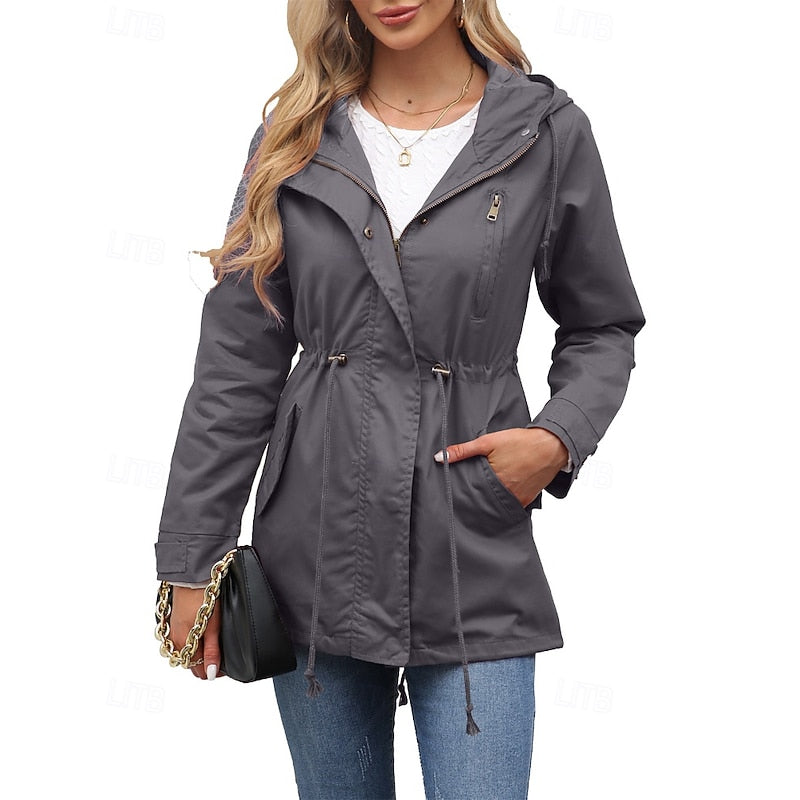 Annabelle | Hooded Drawstring Trench Coat