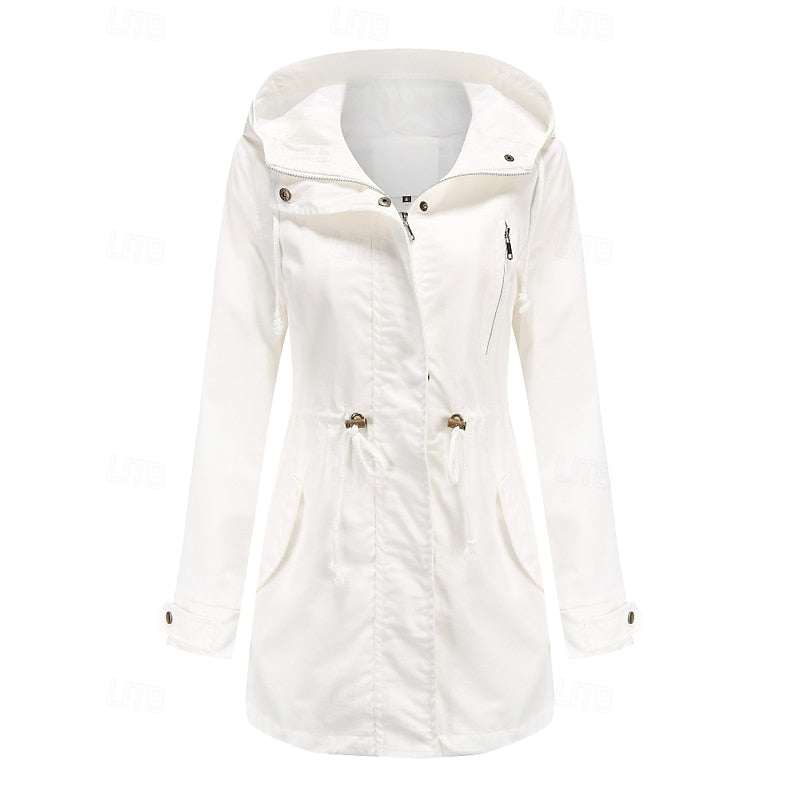 Annabelle | Hooded Drawstring Trench Coat