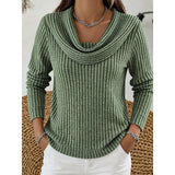 Imogen | Cowl Neck Ribbed Sweater
