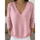 Paige | Scalloped V-Neck Halloween Sweater