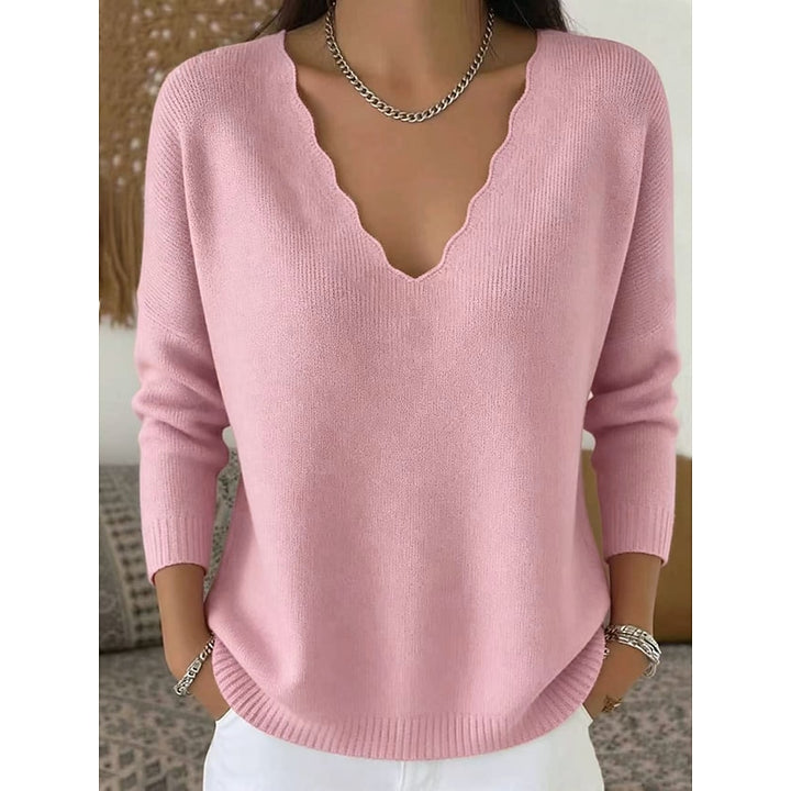 Paige | Scalloped V-Neck Halloween Sweater