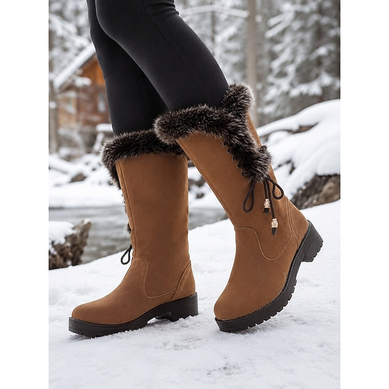 Ingrid | Lace-Up Knee-High Winter Boots