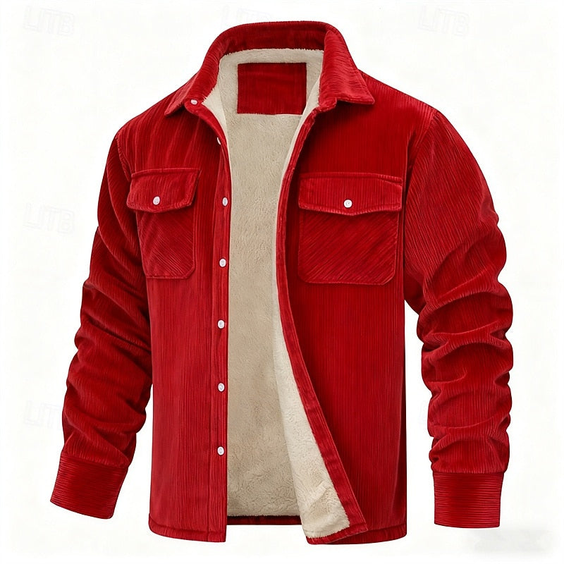 Alden | Ribbed Sherpa-Lined Jacket
