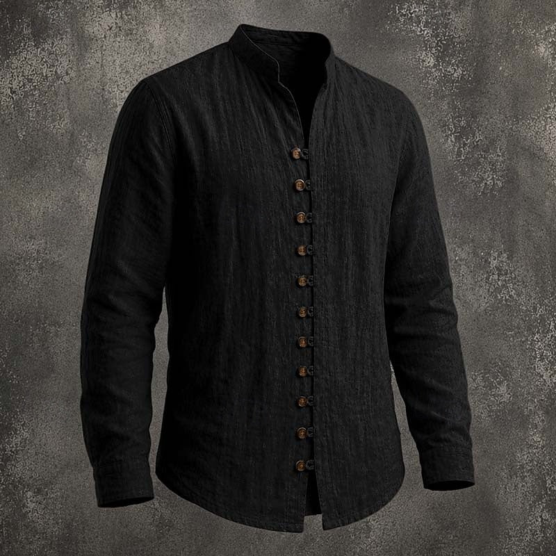 Nathaniel | Band-Collar Casual Shirt