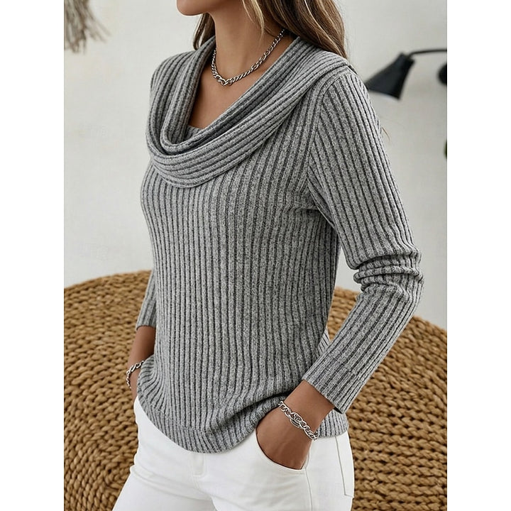 Imogen | Cowl Neck Ribbed Sweater