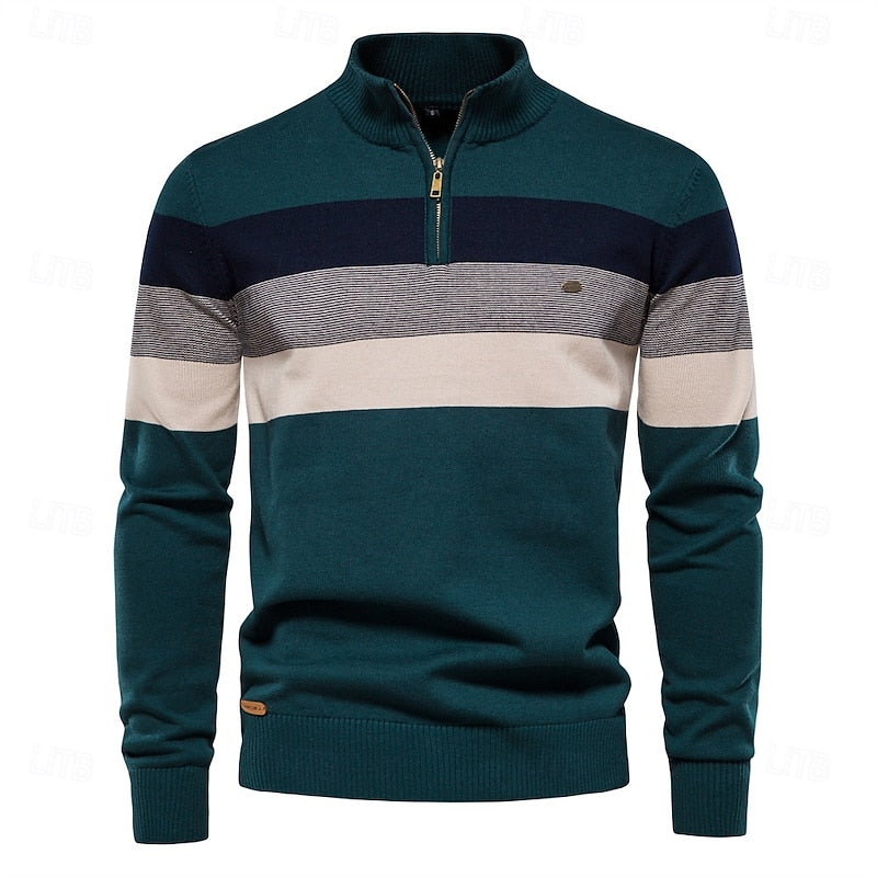 Chester | Quarter-Zip Colour-Block Sweater