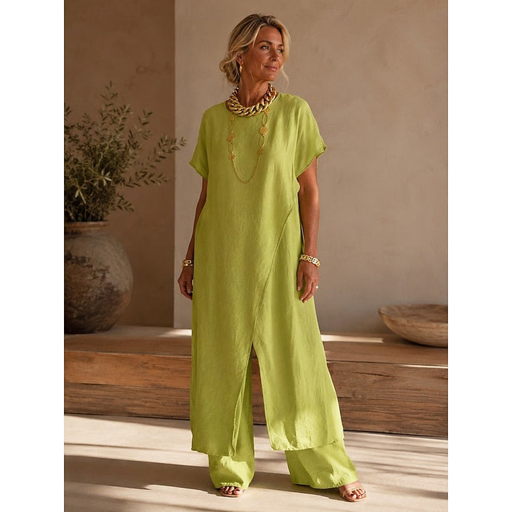 Simone | Relaxed Wrap-Front Two-Piece Set