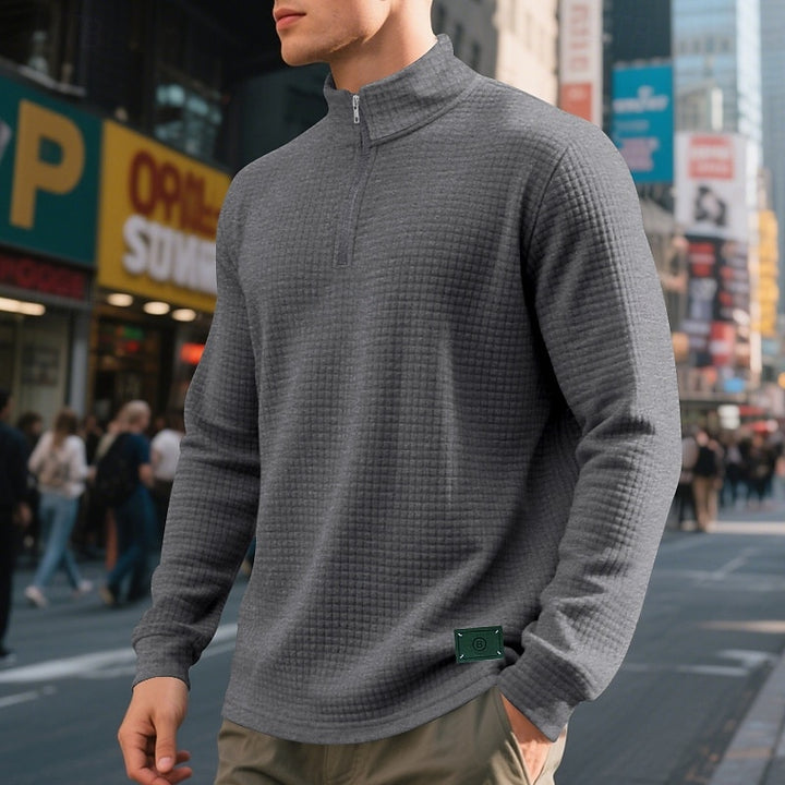 Rylan | Quarter-Zip Waffle-Textured Sweater