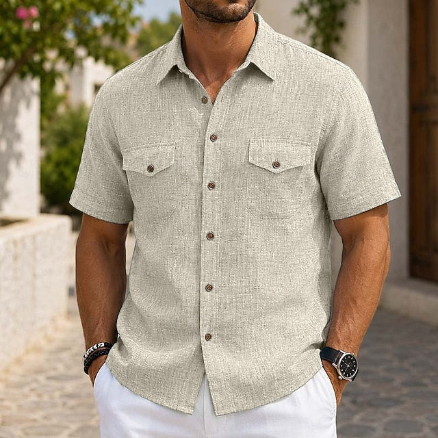 Nathan | Casual Pocket Button-Up Shirt