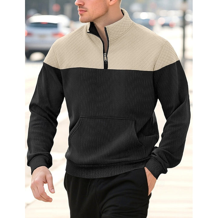 Gordon | Colour-Block Quarter-Zip Pullover
