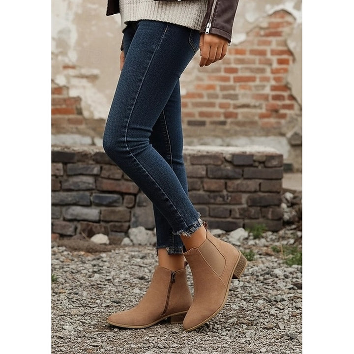 Faye | Pointed-Toe Block Heel Ankle Boots