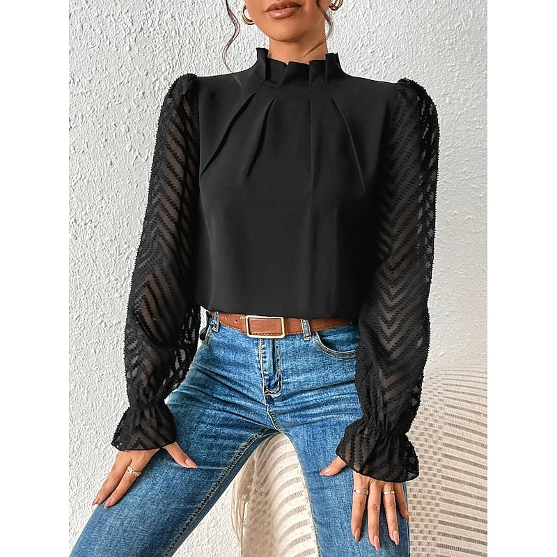 Odette | Elegant High-Neck Blouse