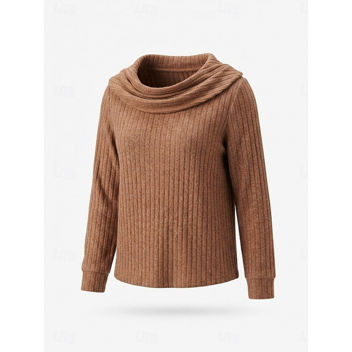 Imogen | Cowl Neck Ribbed Sweater