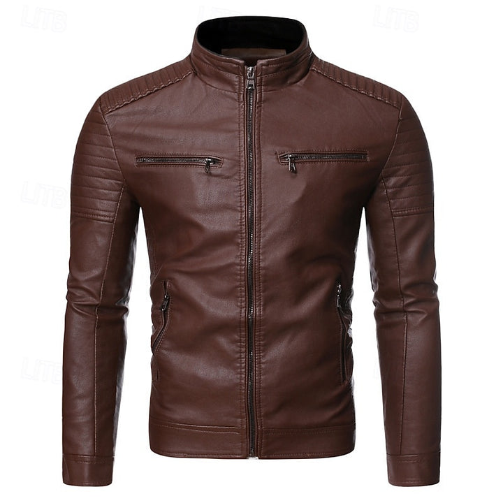 Damon | Stand-Collar Moto Jacket
