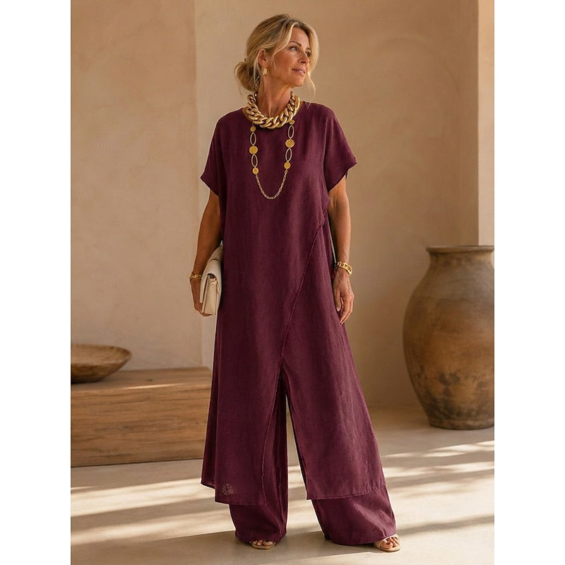 Simone | Relaxed Wrap-Front Two-Piece Set