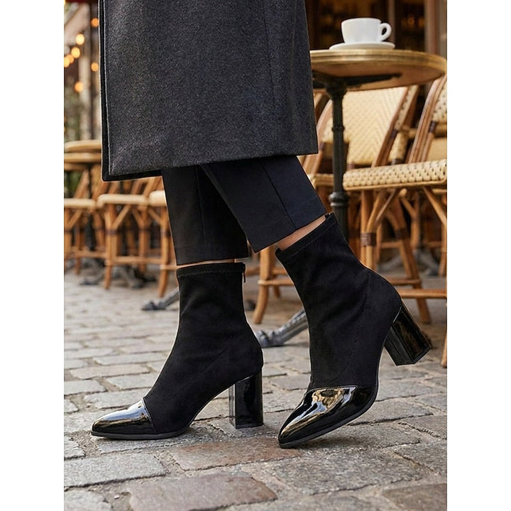 Bernadette | Sleek Cap-Toe Ankle Boots