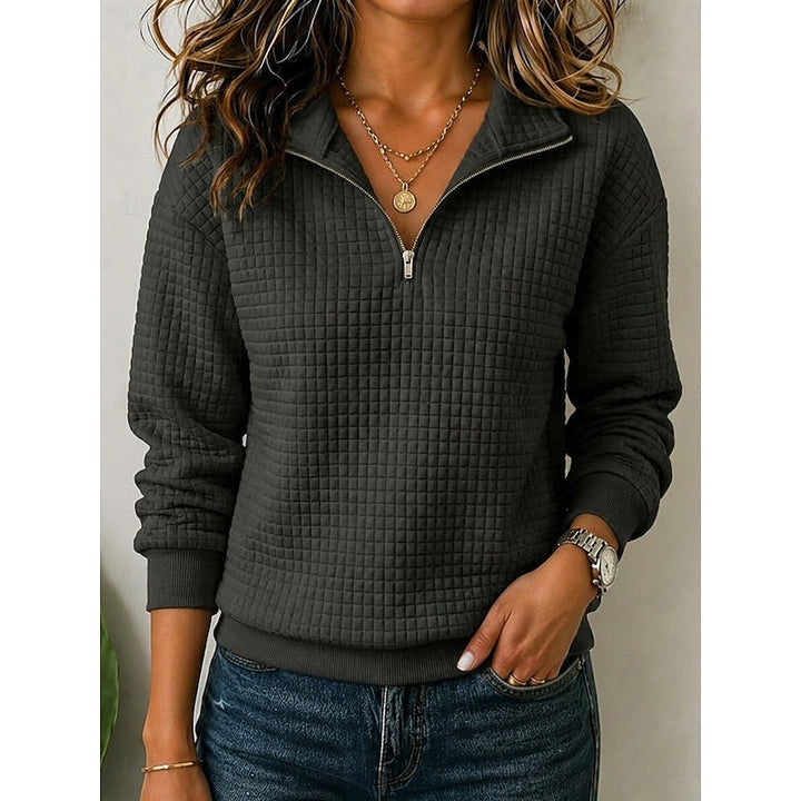 Maren | Quarter-Zip Textured Pullover