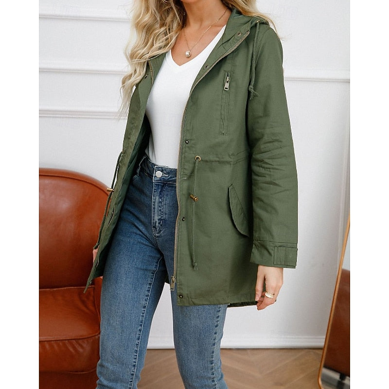Annabelle | Hooded Drawstring Trench Coat