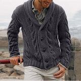 Walker | Cable-Knit Shawl Collar Cardigan